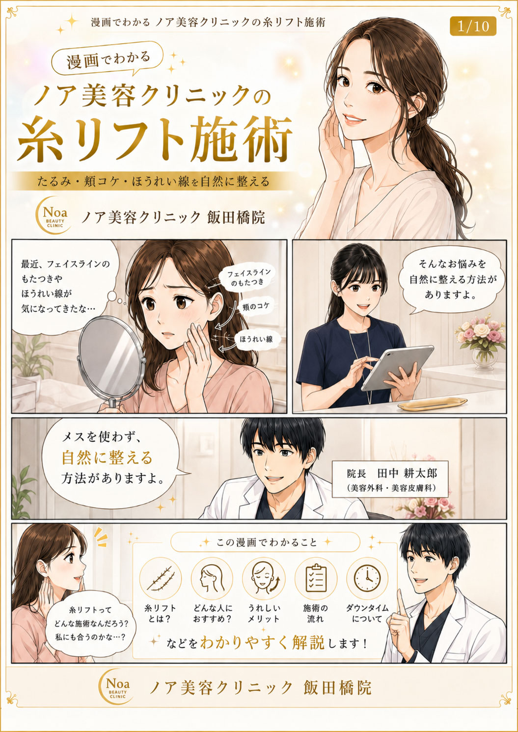 糸リフト解説漫画 1ページ目