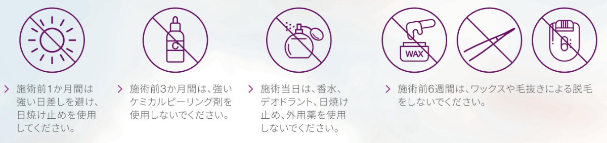 施術前のケア・剃毛